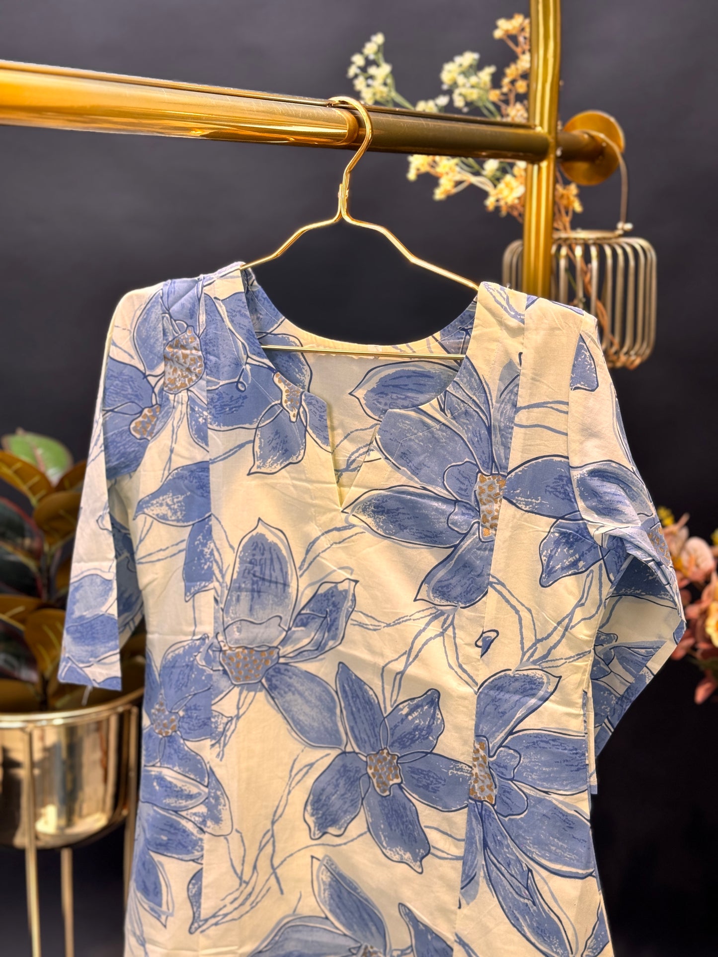 Floral Printed Cotton Kurti