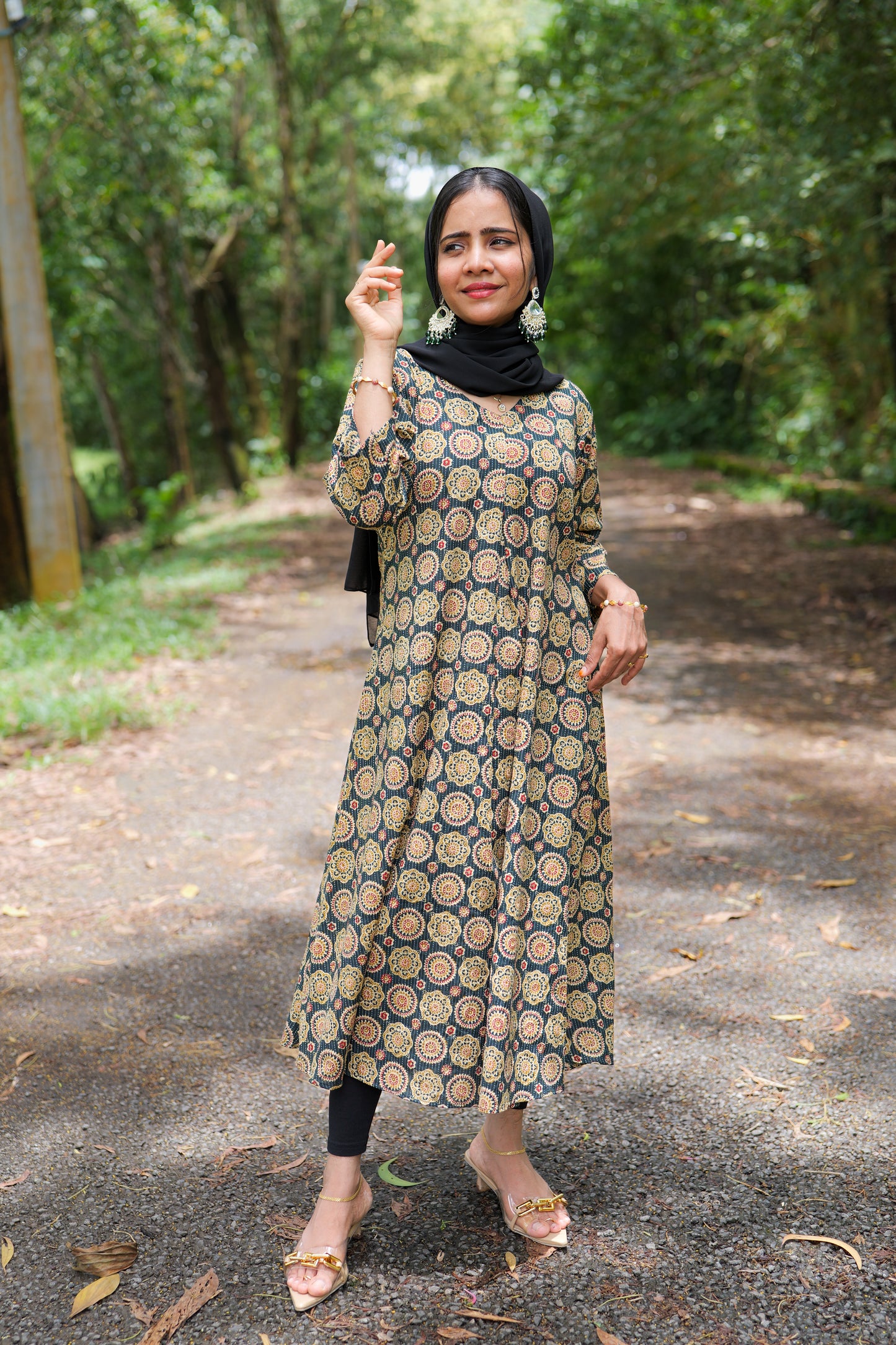 BUDGET FIT Mandala Print A-Line Cotton Kurti