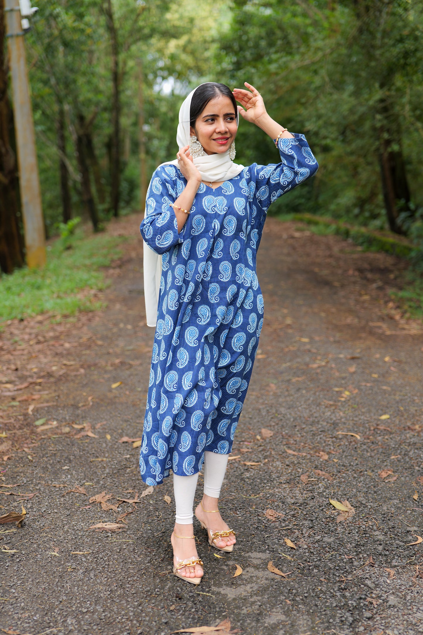 BUDGET FIT Paisley Print A-Line Cotton Kurti