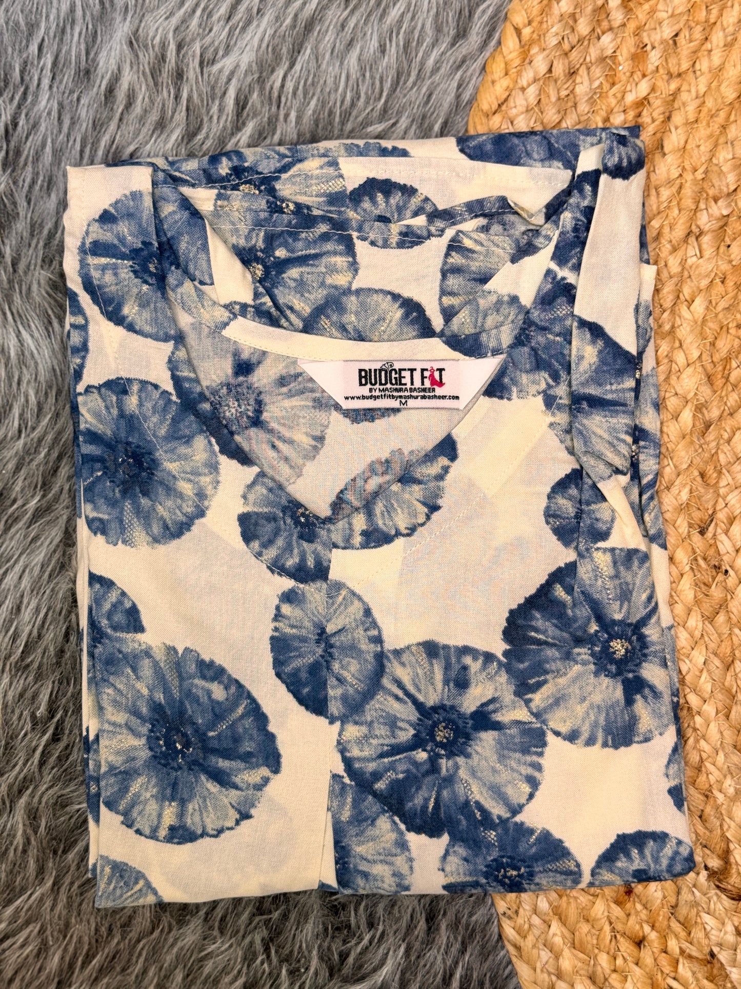 BUDGET FIT Floral Printed Rayon A-Line Kurti