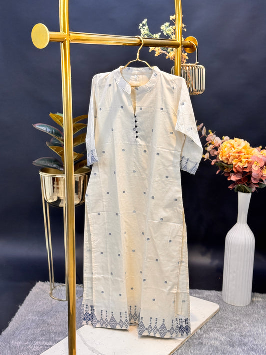 Straight Cut Printed Cotton Kurti