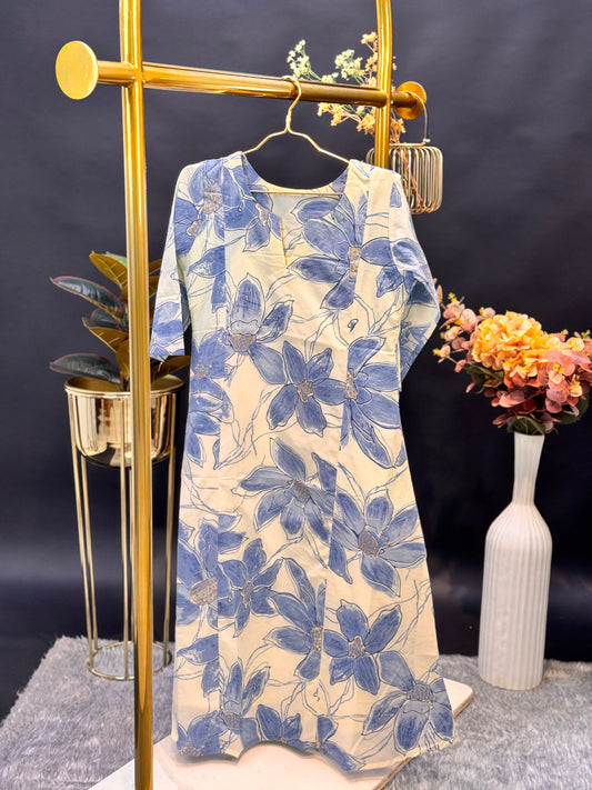 Floral Printed Cotton Kurti