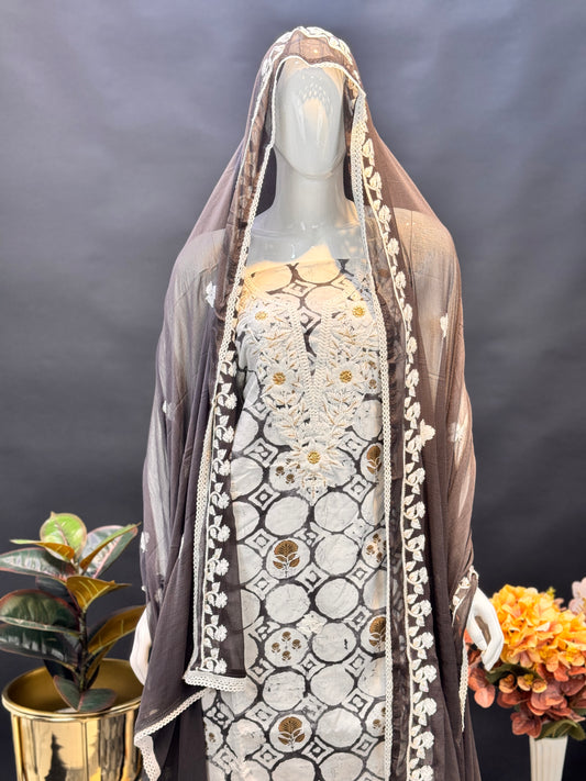 Thread Work Salwar Suit Material