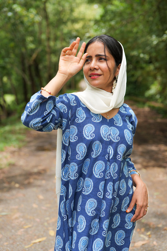 BUDGET FIT Paisley Print A-Line Cotton Kurti